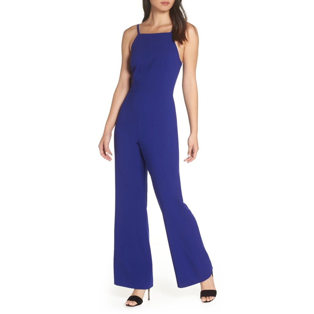 French Connection Whisper Halter Neck Jumpsuit